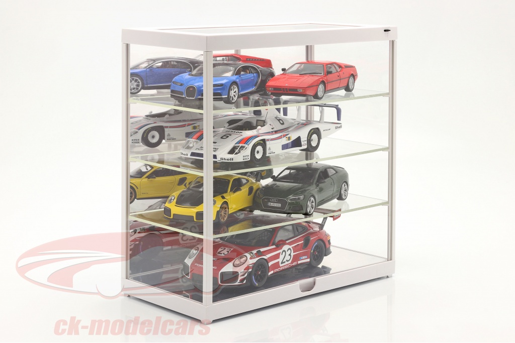 Vitrine Triple9 Avec éclairage LED Et Plateau Tournant (blanc) - Pour Modèles Réduits