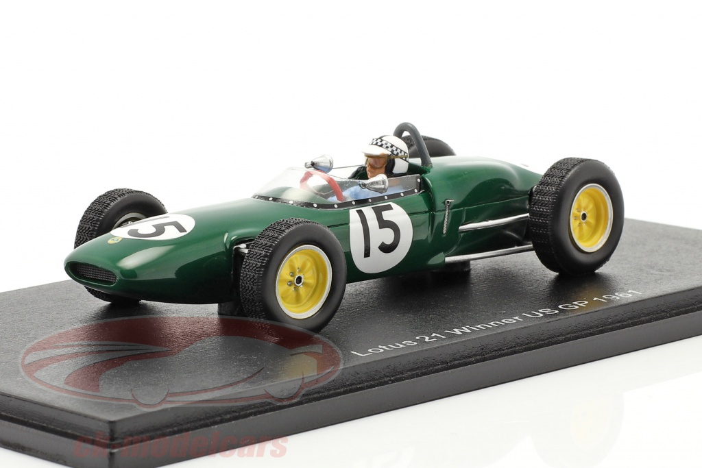 Innes Ireland Lotus 21 #15 优胜者 美国 GP 式 1 1961 1:43 Spark