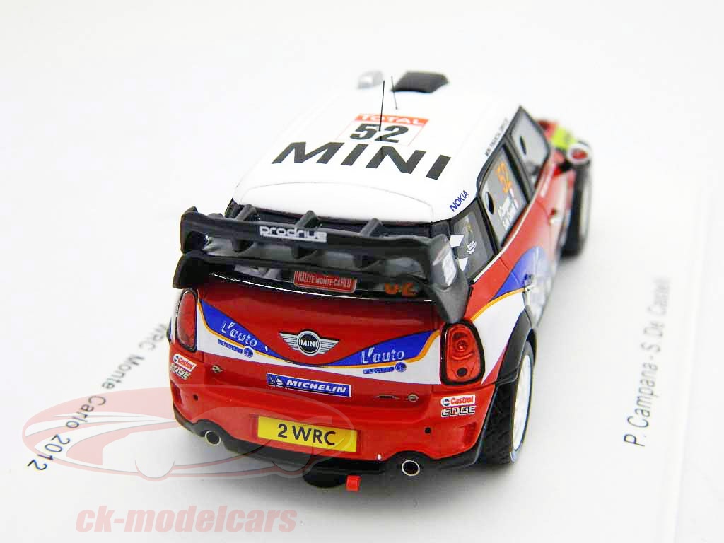 Spark 1:43 Mini John Cooper Works #52 7 WRC Rallye Monte-Carlo 2012 ...