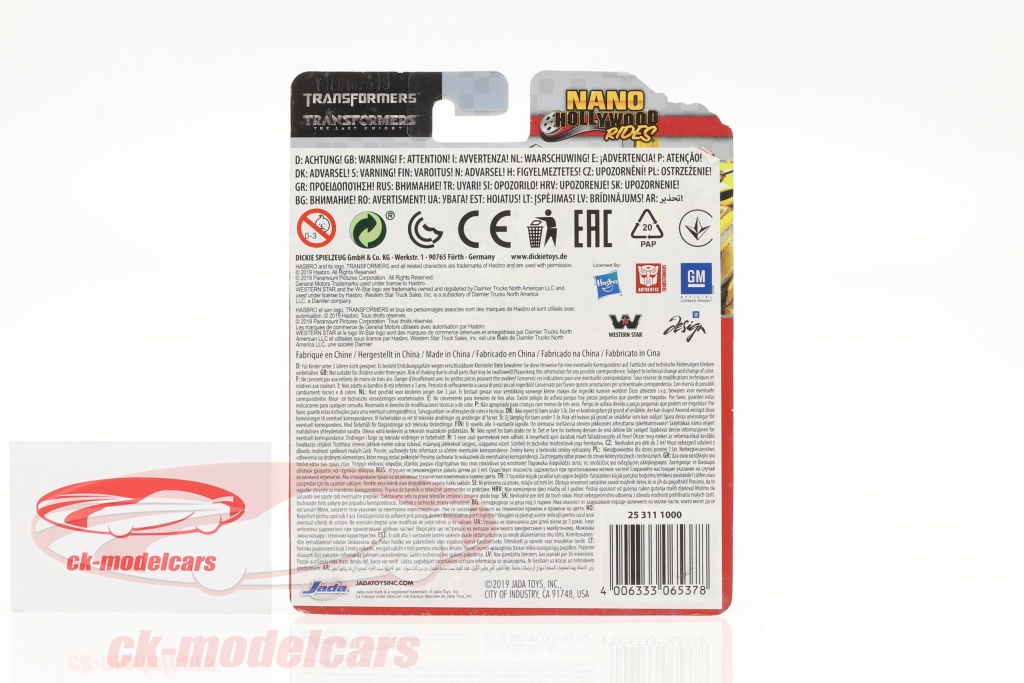 Jadatoys 3Car Set Nano Cars Transformers 5 253111000 model car