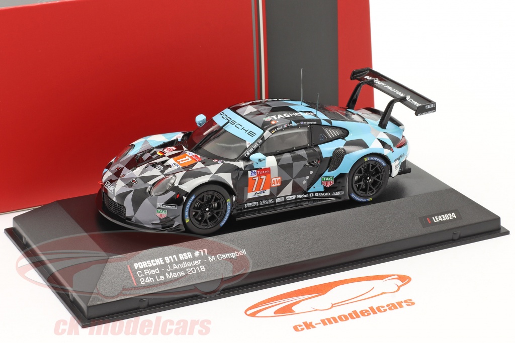 Ixo-models Porsche 911 991 Rsr Team Porsche Gt N 92 Winner Lmgte Pro Pink Pig Tribute 24h Le Mans 2018 Micheal Christensen Kevin Estre Laurens Vanthoor 1 43 Pink