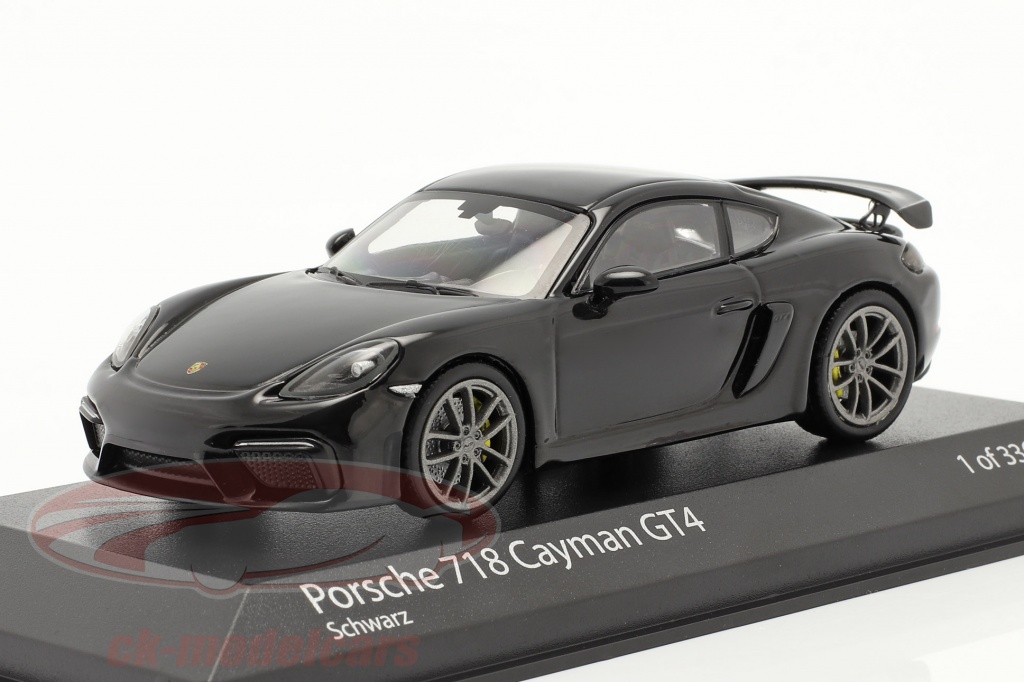 Porsche 718 (982) Cayman GT4 Byggeår 2020 sort 1:43 Minichamps