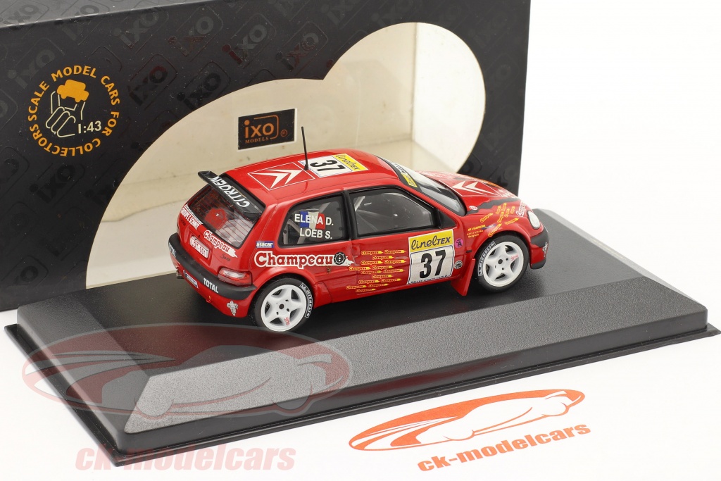 Modellino in miniatura Citroen Saxo 1/43 IXO S1600 No.1 Rally Portugal