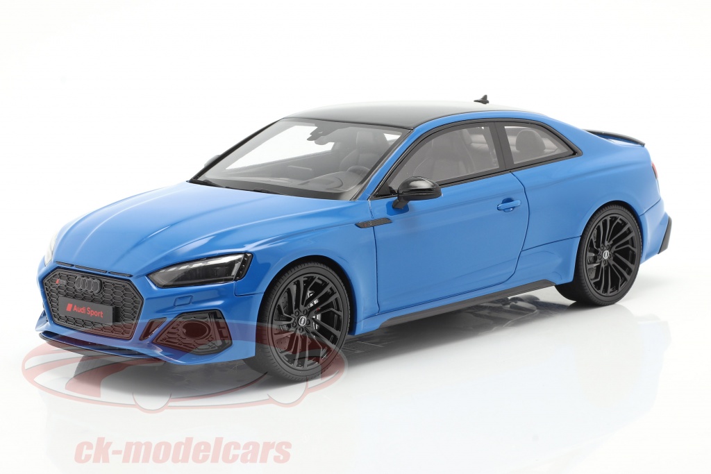 Audi RS 5 Coupe Byggeår 2020 turbo blå 1:18 GT-Spirit