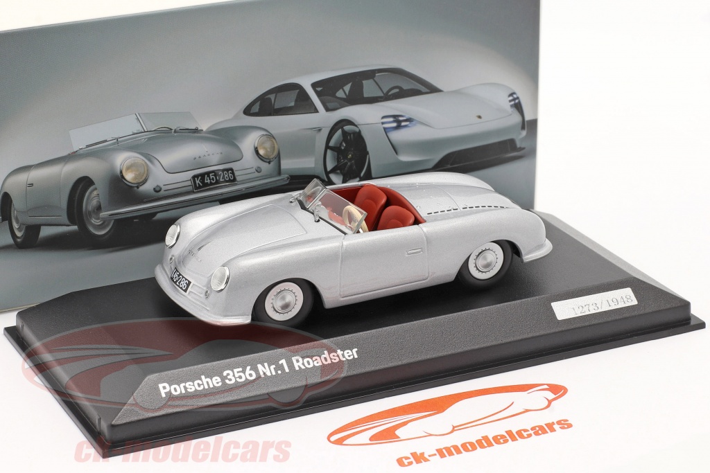 Minichamps 1:43 Porsche 356 Nr.1 Roadster 1948 70th Anniversary silver ...