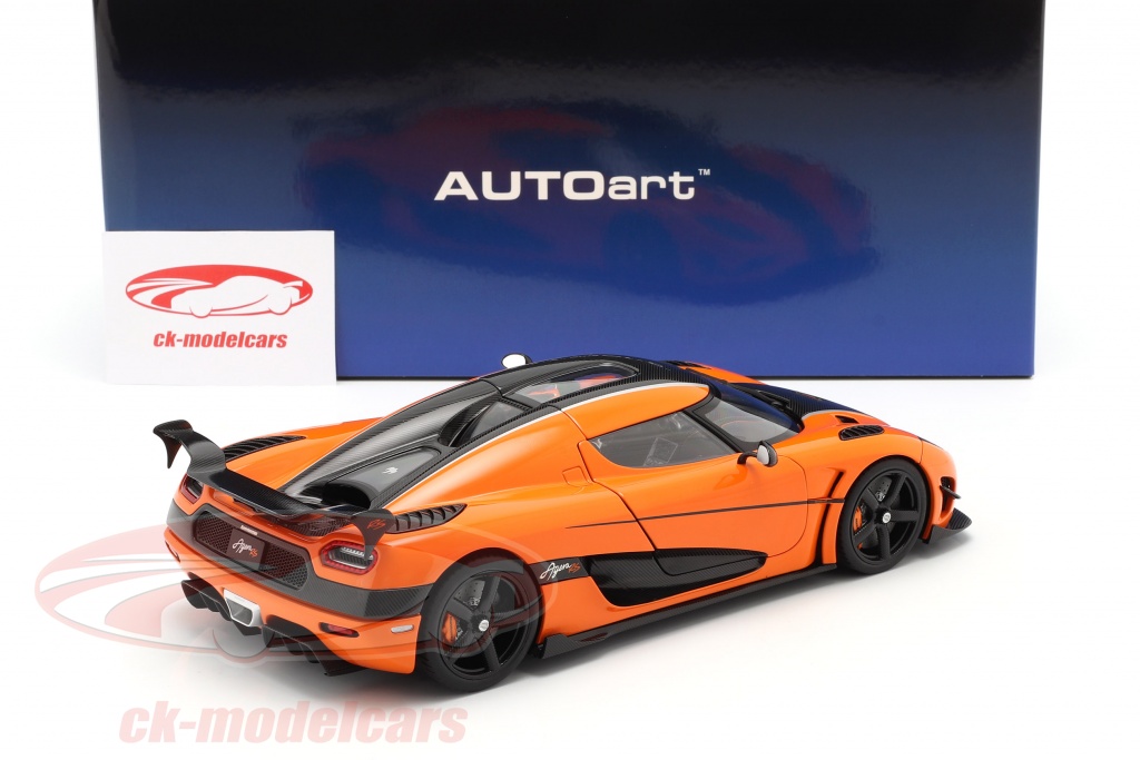 Miniature AUTOart 1/18 Koenigsegg Agera RS - Orange Conique/Carbone - Modèle Fini 79023