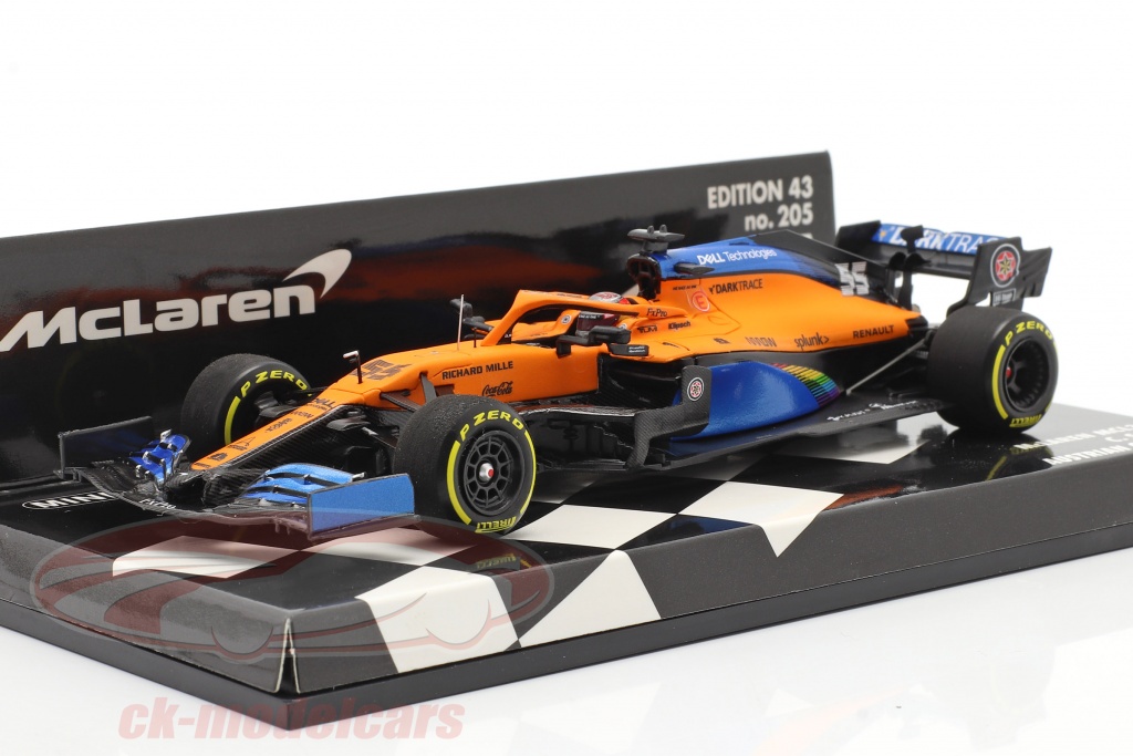 C. Sainz jr. McLaren MCL35 #55 5th Austrian GP formula 1 2020 1:43 Minichamps