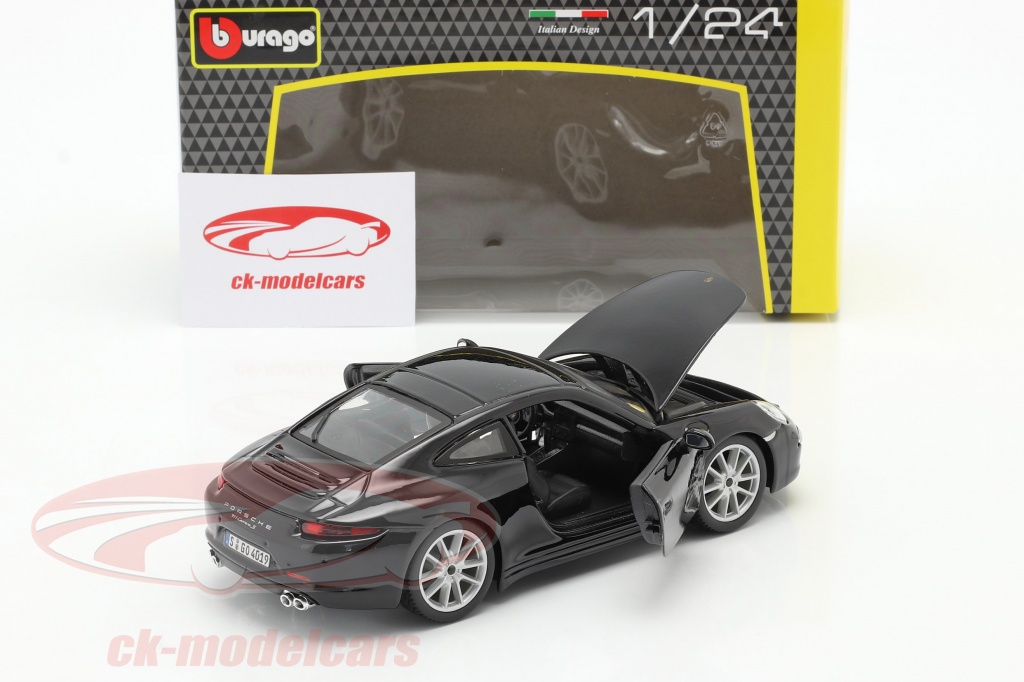 Bburago 1:24 Porsche 911 (991) Carrera S 建設年 2013 黒 18-21065B 