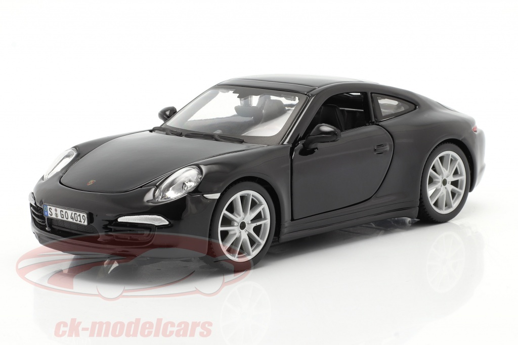 Bburago 1:24 Porsche 911 (991) Carrera S 建設年 2013 黒 18-21065B  