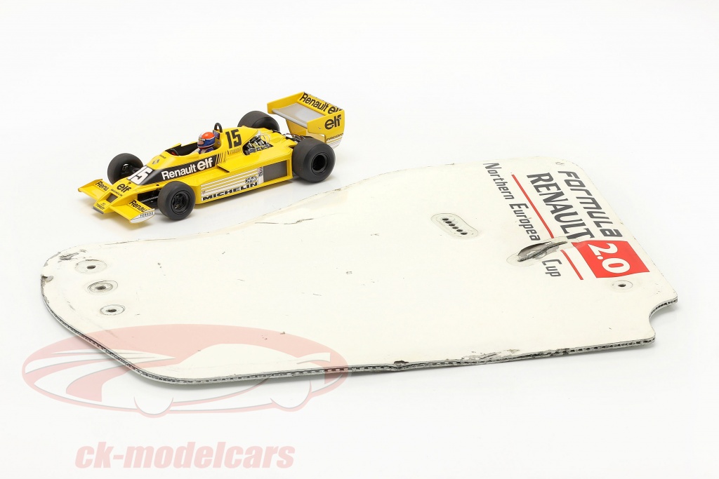 original Ala trasera Placa final fórmula Renault 2.0 / ca. 36 x 47 cm