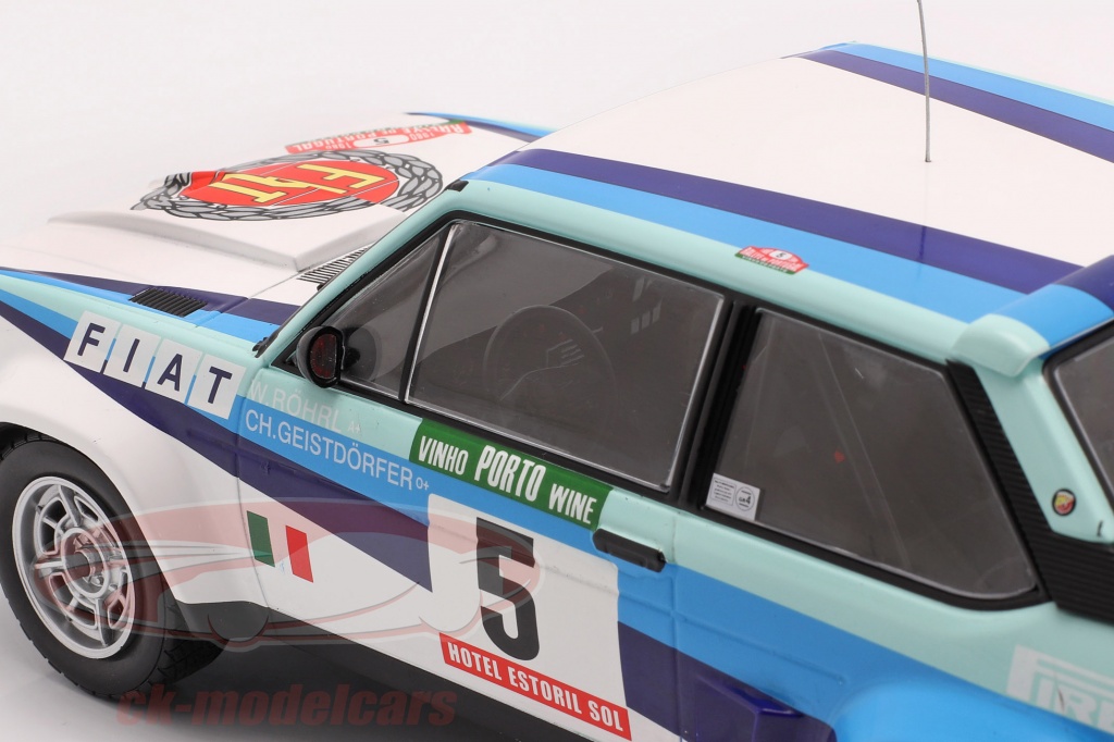 Maquette Kyosho Fiat 131 Abarth N°5 Rallye Portugal 1980 Röhrl/Geistdöfer - 1/18 Métal