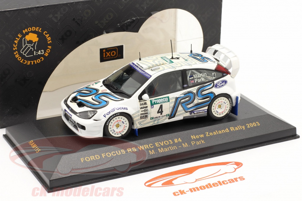 Rally Model Car IXO 1:43 Ford Focus RS WRC #1 Andreucci & Giusti Rally 2001