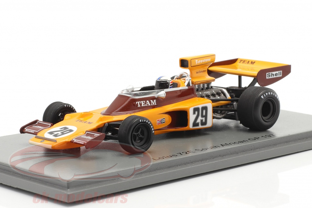 Lotus F1 72E #29 South Africa Gp 1974 I.Scheckter Yellow Black SPARK 1:43 S7296 