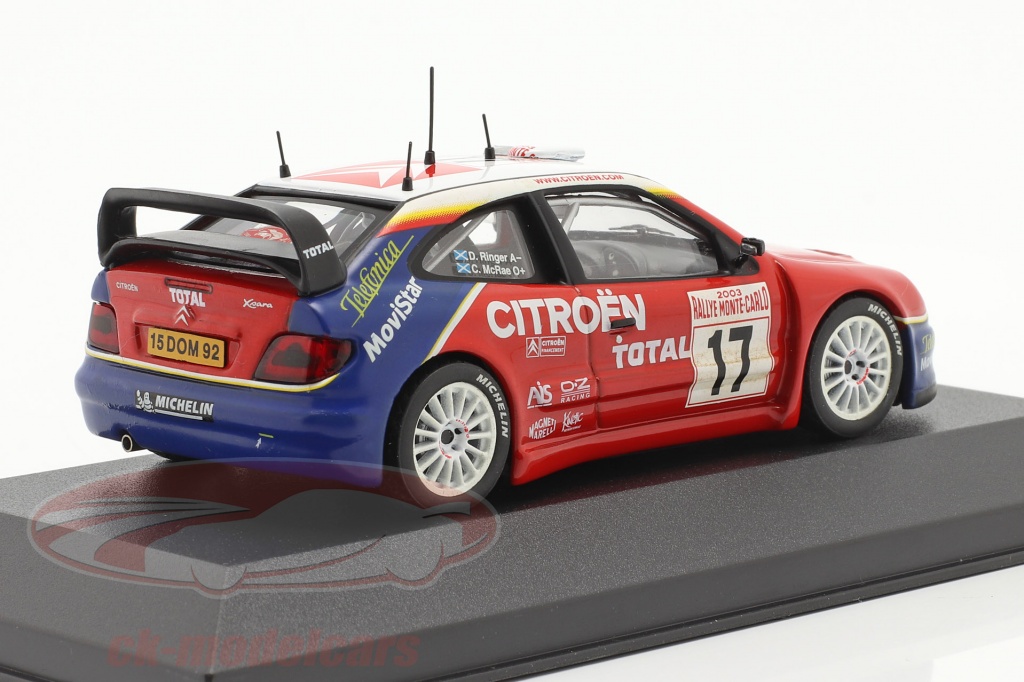 Citroen Xsara WRC Colin McRae 2003 Rally Montecarlo 1:43 Ixo Altaya