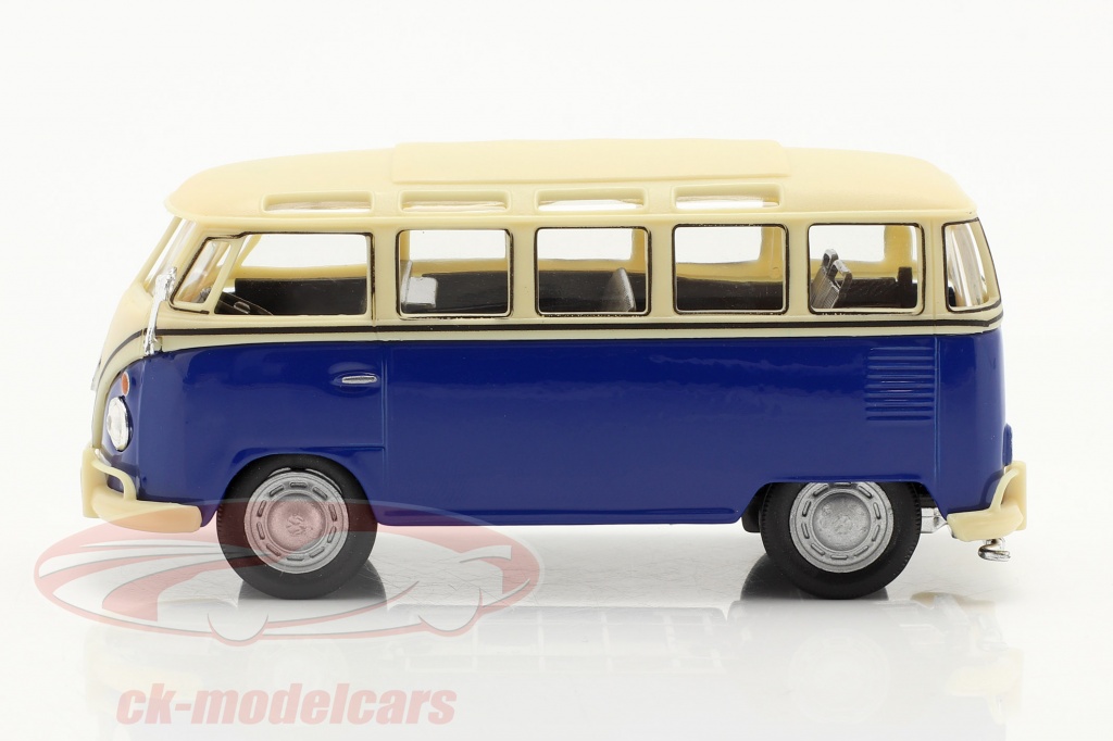 Cararama VW Volkswagen SAMBA Bus Model Scale 1:43 Blue 