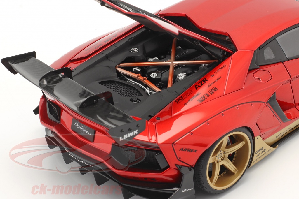 Modèle Réduit AUTOart 1:18 Lamborghini Aventador Liberty Walk - Couleur Noire, édition LB-WORKS