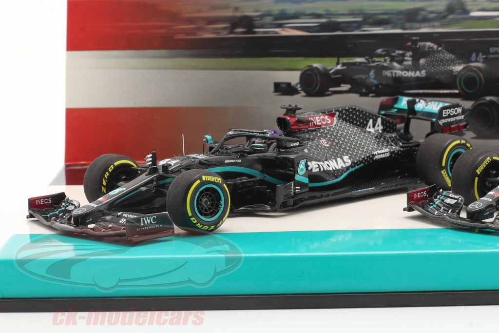 Hamilton #44 & Bottas #77 2-Car Set Mercedes-AMG F1 W11 Fórmula 1 2020 1:43 Minichamps