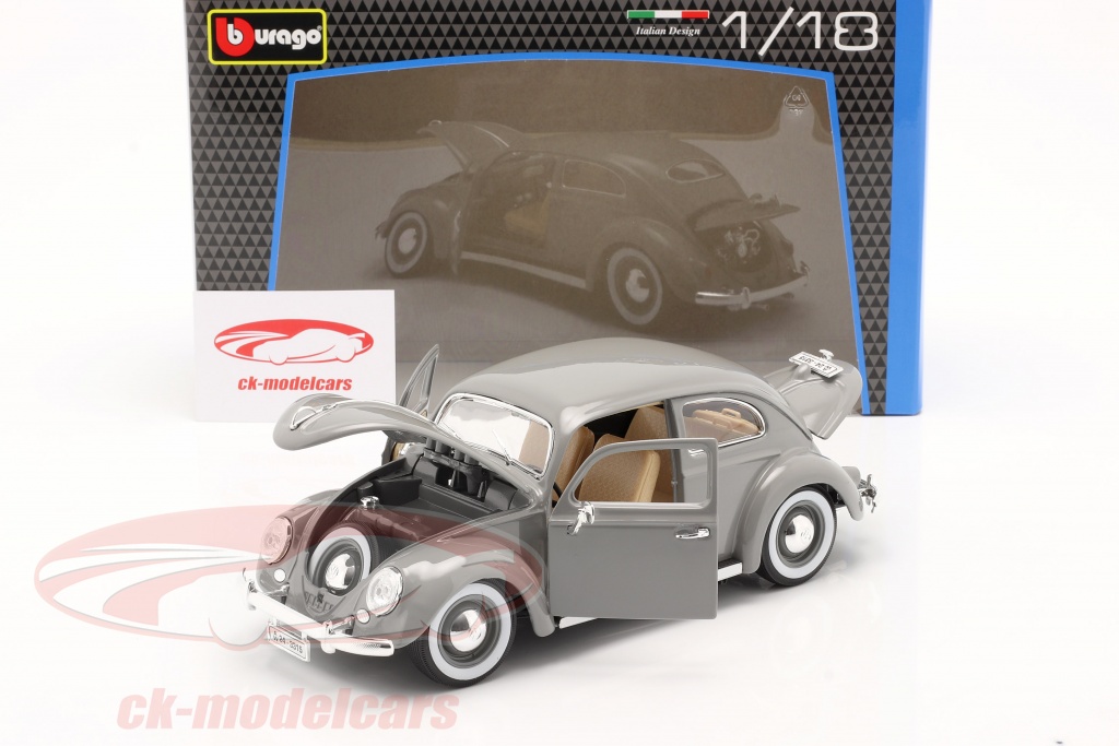 Bburago 1:18 Volkswagen VW Käfer Baujahr 1955 grau 18-12029G 