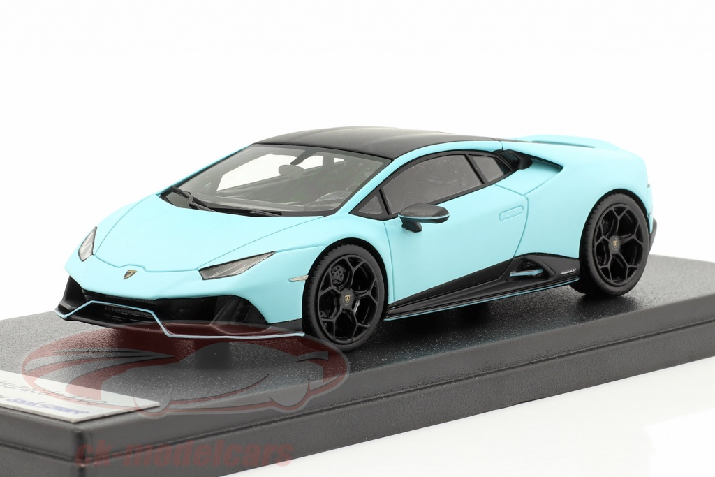 Lamborghini Huracan Evo Fluo Capsule 2020 måtte lys blå 1:43 LookSmart