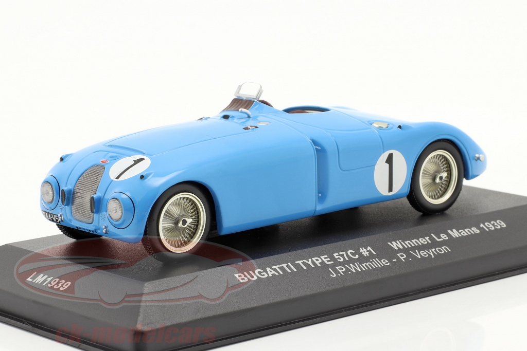 Bugatti Type 57C #1 Wimille Veyron Ganador LeMans 1939 1:43 Ixo