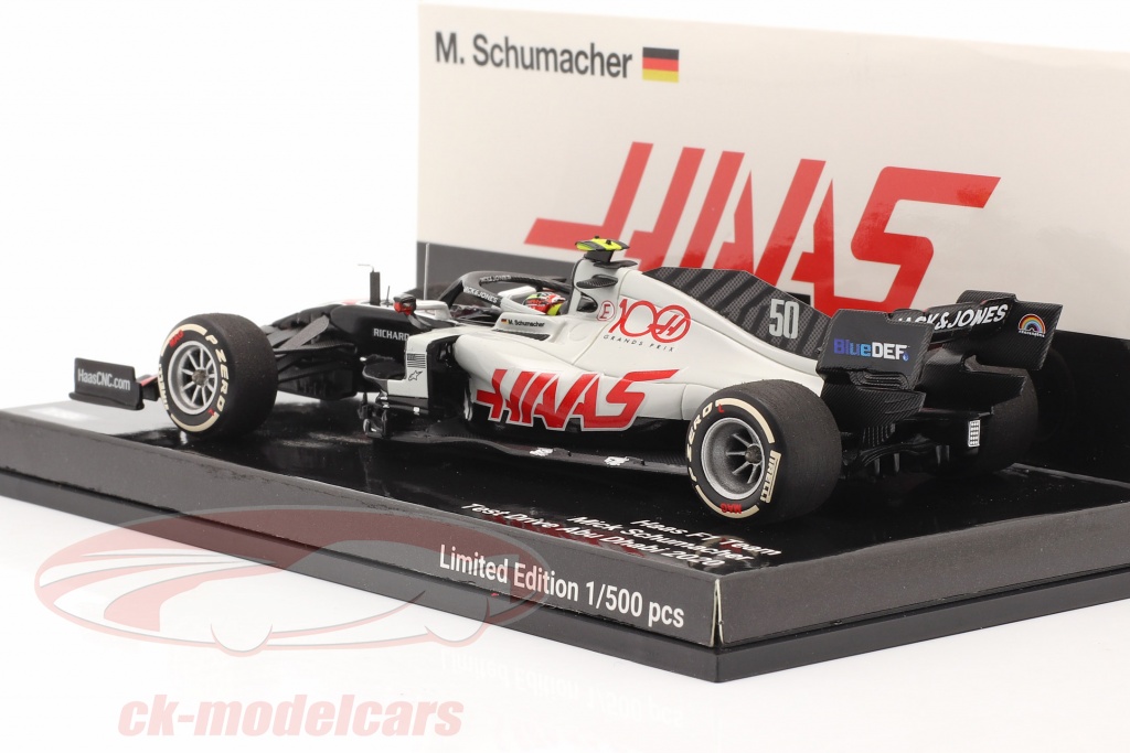 Voiture Miniature Haas F1 VF-20 Mick Schumacher GP Abu Dhabi 2020 - 1/43 Minichamps