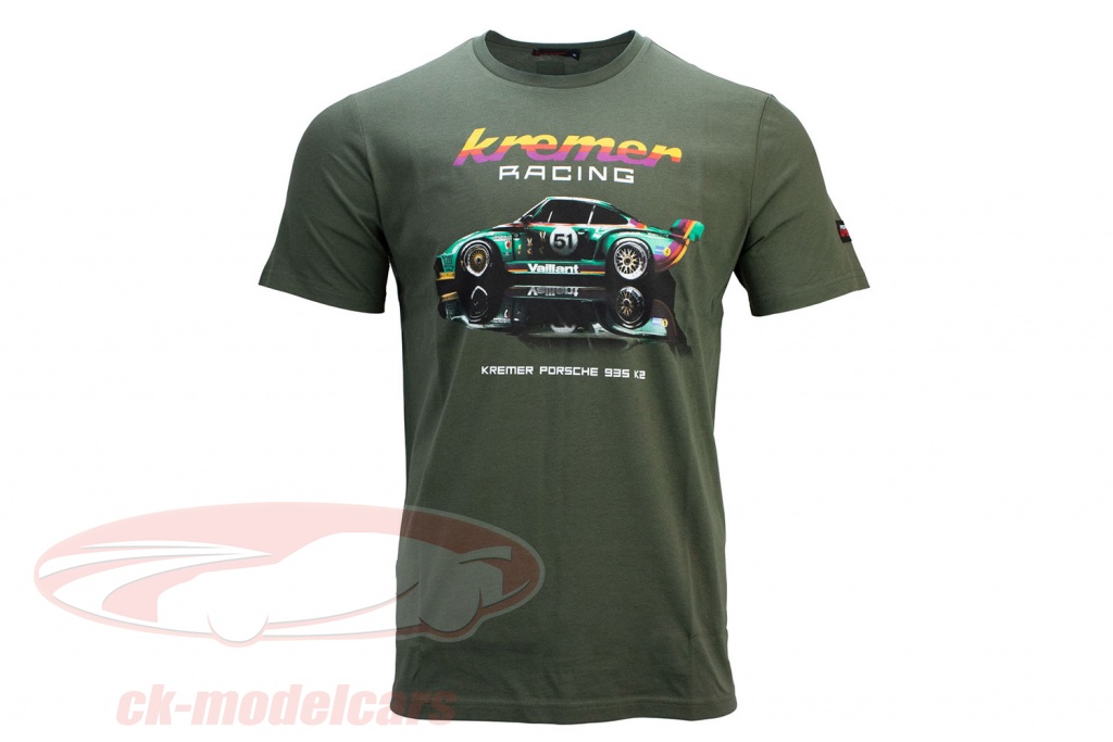 T-Shirt Kremer Racing Porsche 935 K2 verde oliva