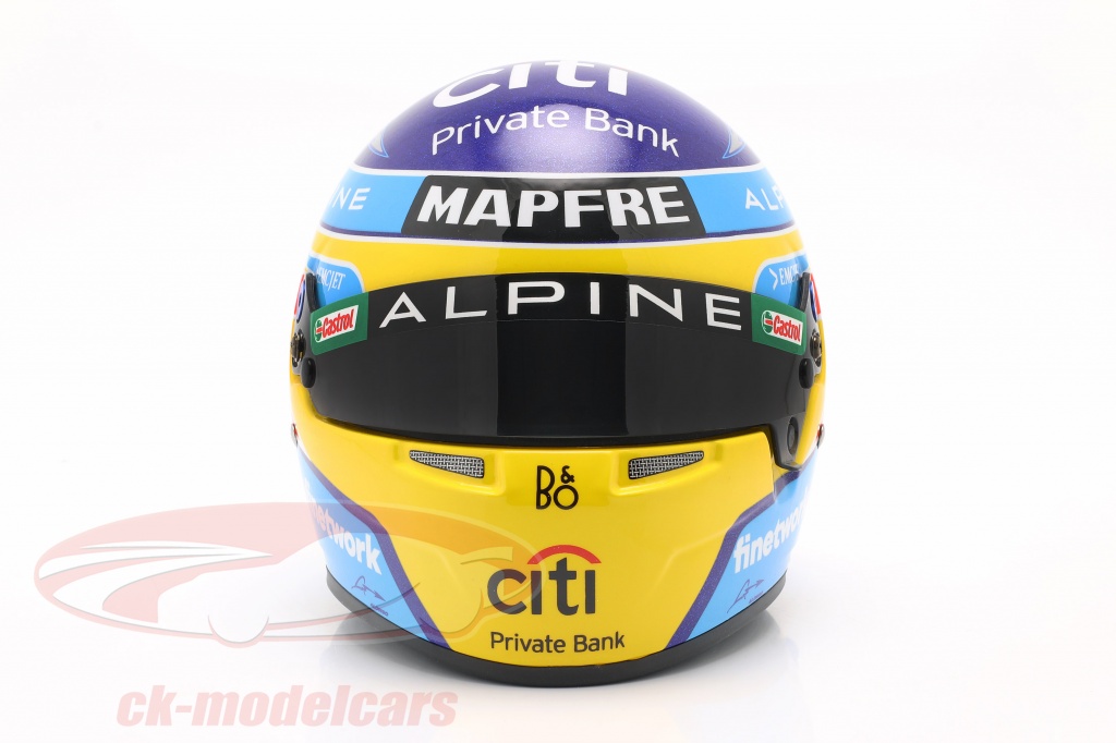 Fernando Alonso #14 Alpine F1 Team formel 1 2021 hjelm 1:2 Bell