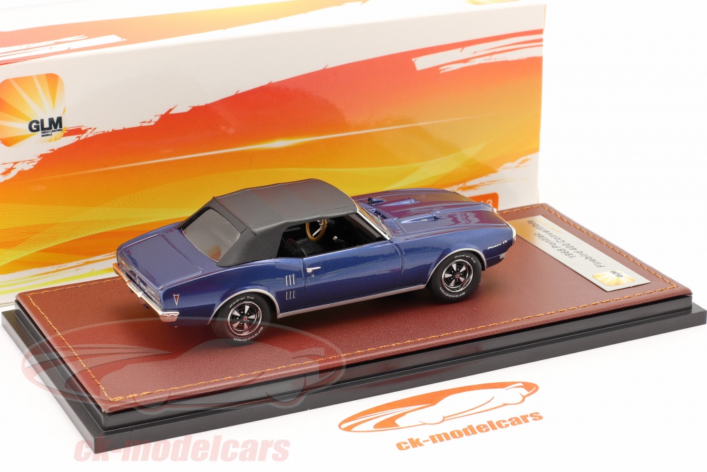 Great Lighting Models 1:43 Pontiac Firebird 400 Fermé Convertible 1968 bleu foncé / le noir