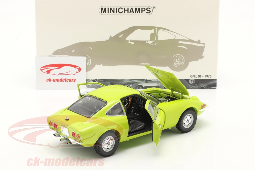 1:18 Minichamps Opel GT 1970 amarillo verde en OVP