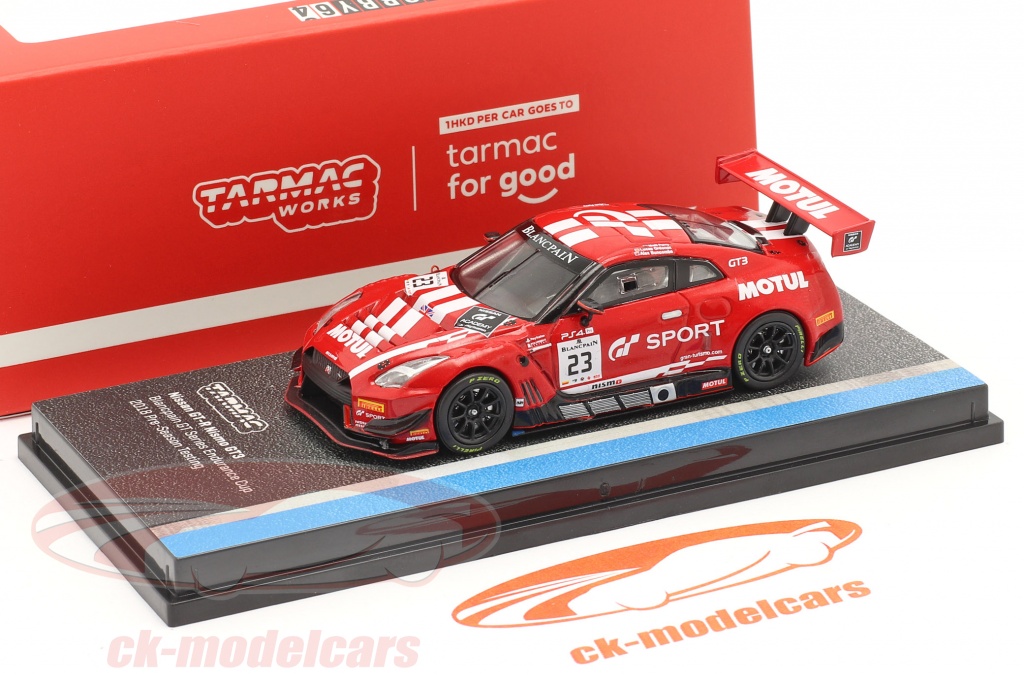 Miniature 1:64 Nissan GT-R NISMO GT3 #21 Greddy Avec Camion - Tarmac Works, Modèle Diecast 2022