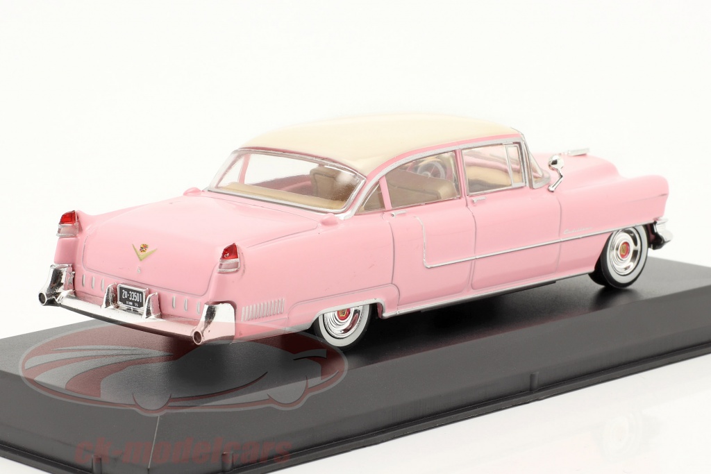 Greenlight Cadillac Fleetwood Series 60 Baujahr 1955 pink mit Figur Elvis Presley 1:43