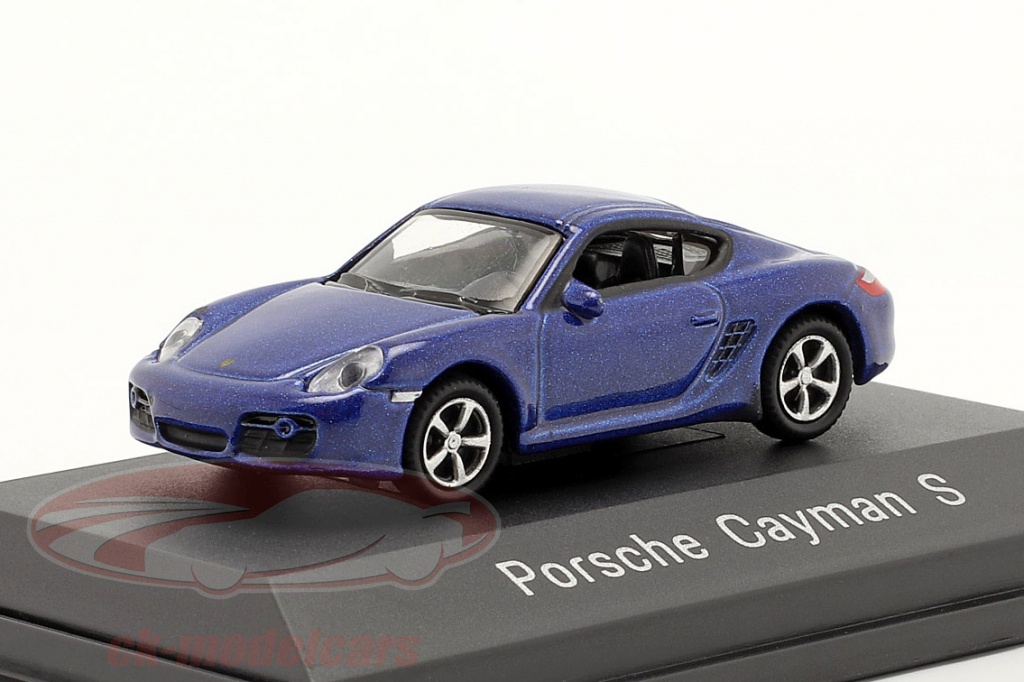 Porsche Cayman S azul metálico 1:87 Welly