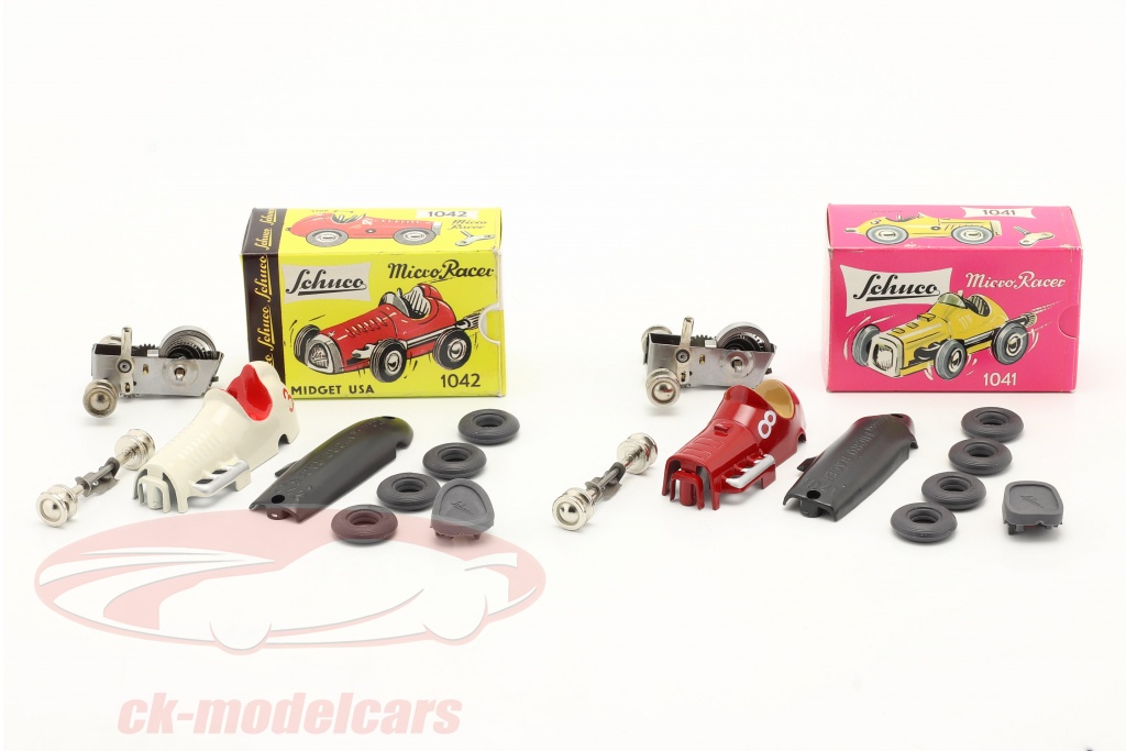 2-Car Micro Racer Монтажный набор Midget #8 & #3 1:45 Schuco