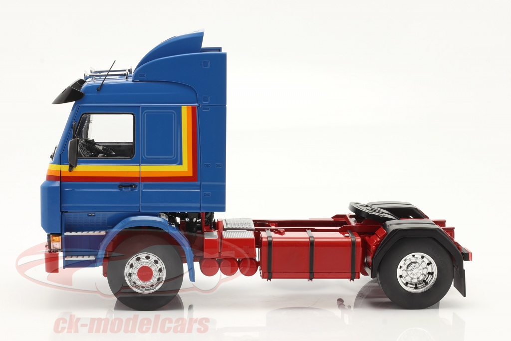 Modelcar Group 118 Scania 143 Topline Truck 1987 blue / yellow / red