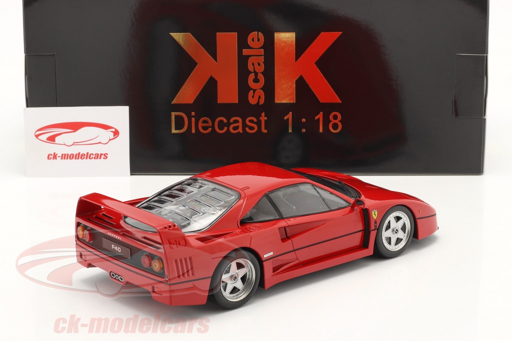 1987 FERRARI F40 RED 1:18 SCALE DIECAST CAR BY KK SCALE MODELS KKDC180691R
