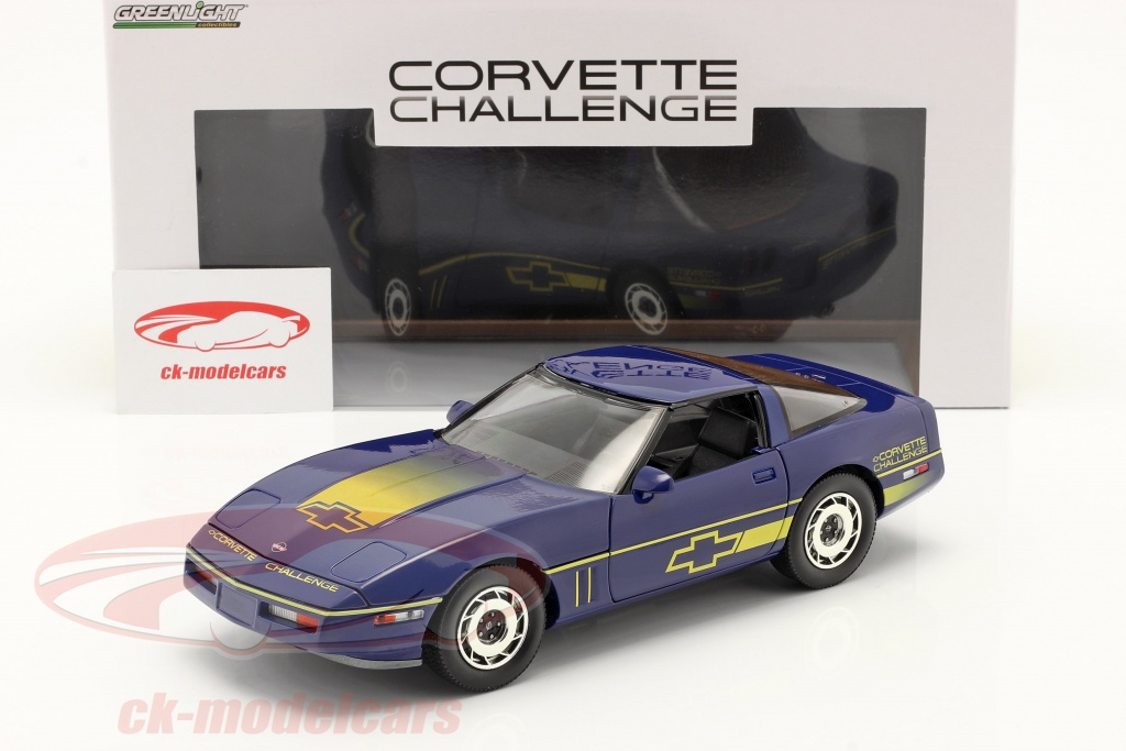 Modèle Réduit Chevrolet Corvette C4 1988 - Greenlight 1:18, Bleu, Neuf