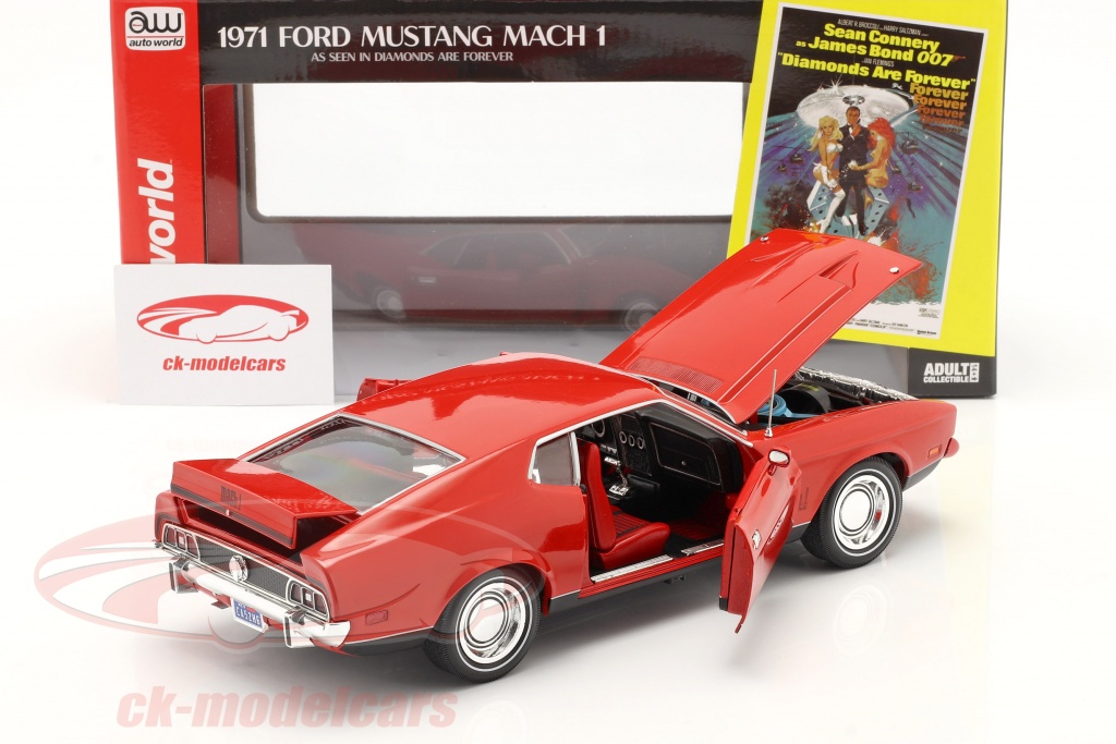 AutoWorld 1:18 Ford Mustang Mach 1 James Bond - Diamonds are Forever AWSS126 model bil AWSS126