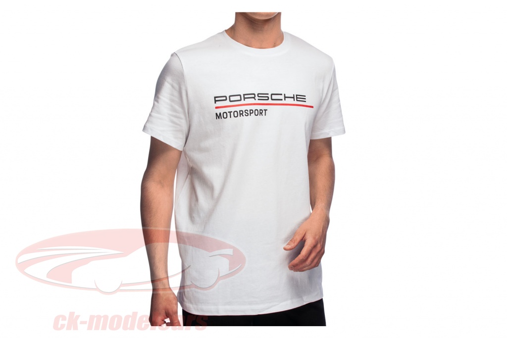 Men's T-shirt Porsche Motorsport 2021 logo white 304491016200 ...