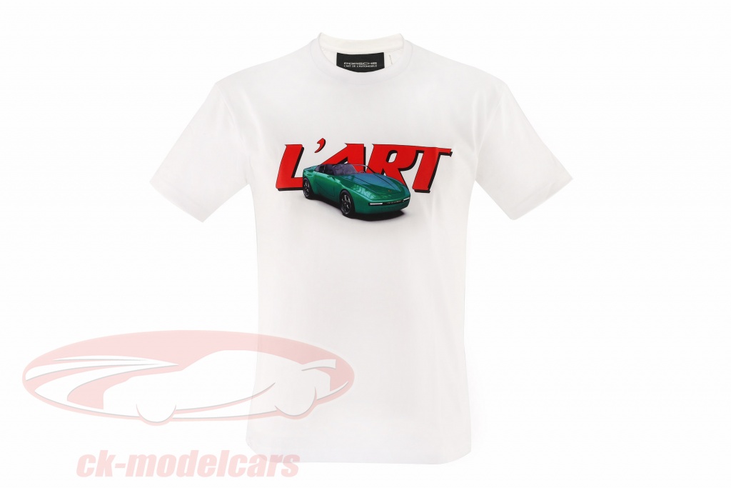 Porsche T-shirt L'ART DE L'AUTOMOBILE blanche