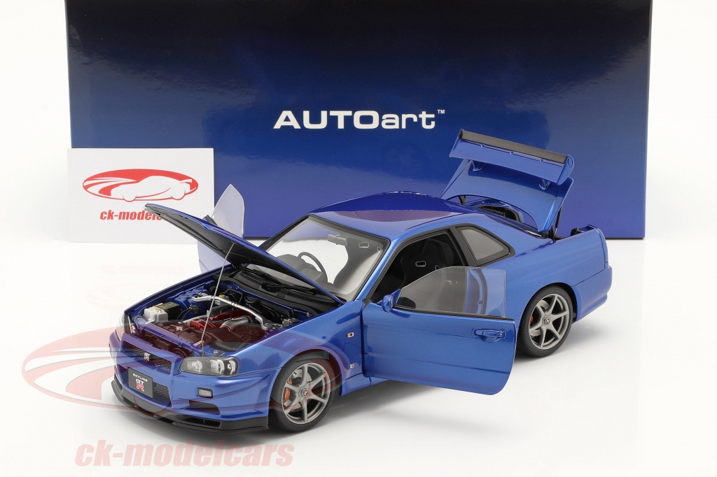 AUTOart 1:18 Nissan Skyline GT-R (R34) V-Spec II 建设年份2001