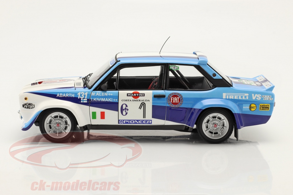 Kyosho 1:18 Fiat 131 Abarth #1 Winner Rallye Costa Smeralda 1981
