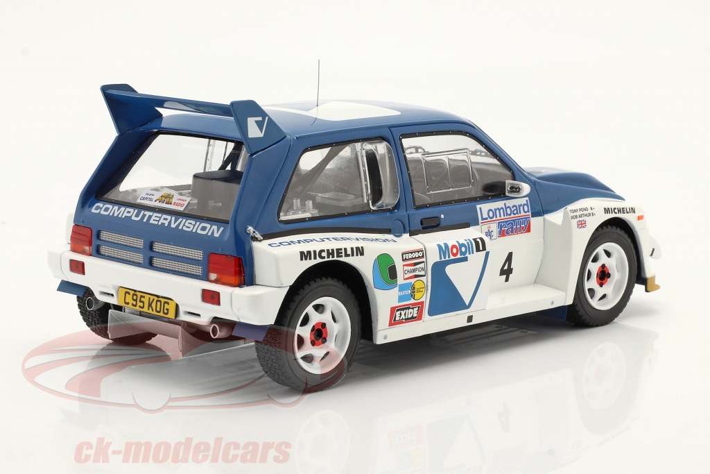 Miniature IXO MG Metro 6R4 – Rallye RAC 1986 – N°4 Pond/Arthur – 1/18