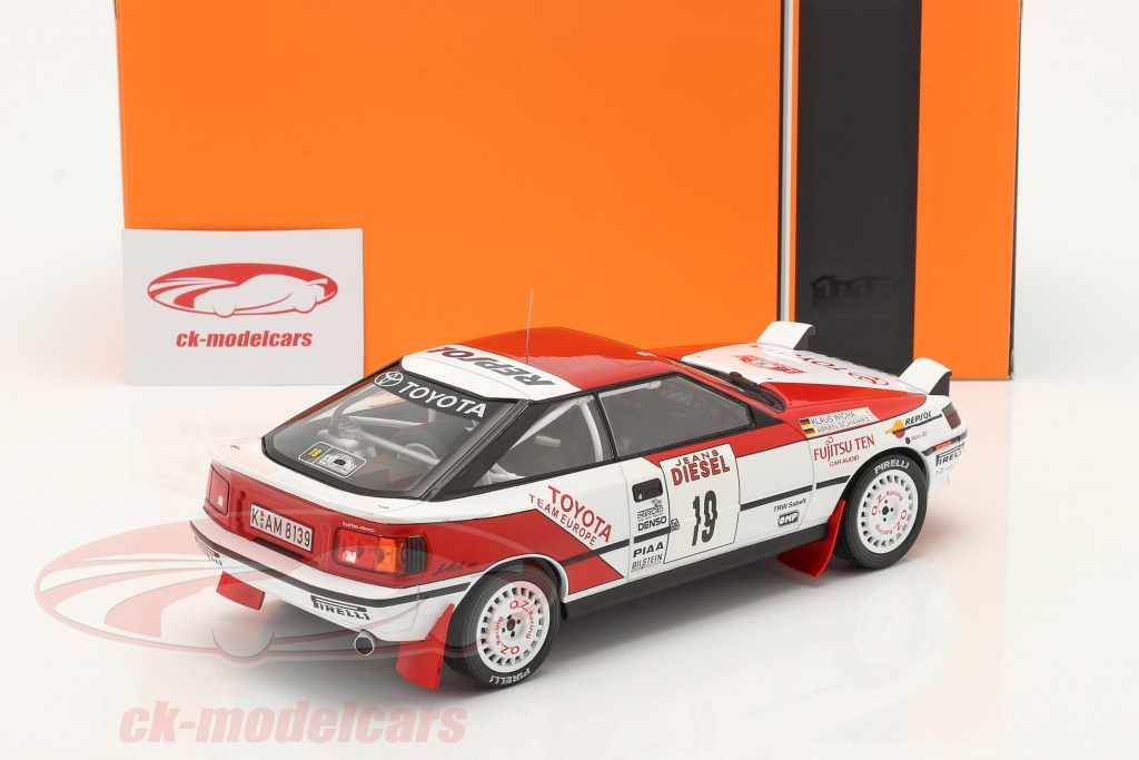 Ixo 1:18 Toyota Celica GT-4 (ST165) #19 Rallye San Remo 1990 Schwarz, Wicha  18RMC069C.20 model car 18RMC069C.20 4895102332304