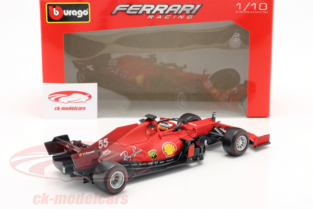 Bburago 1:18 Carlos Sainz jr. Ferrari SF21 #55 formula 1 2021 18
