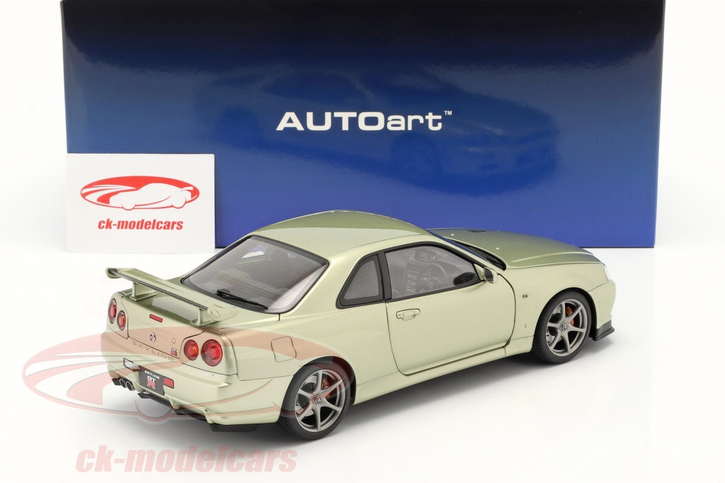 Autoart 1 18 Nissan Skyline Gt R R34 V Spec Ii Nur 02 Millennium Jade Modele Voiture Autoart 1 18 Nissan Skyline Gt R R34 V Spec Ii Nur 02 Millennium Jade Modele Voiture