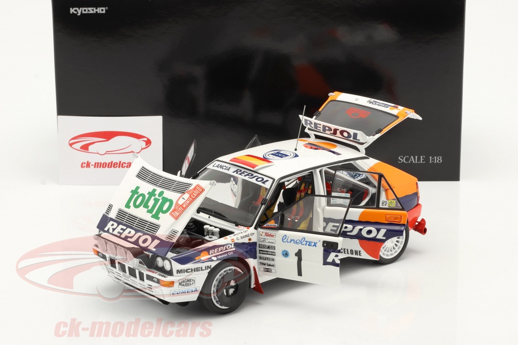 Miniature Lancia Delta 1/18 Kyosho HF Integrale Evolutione No.2 Repsol Rallye WM Tour De Corse 1993