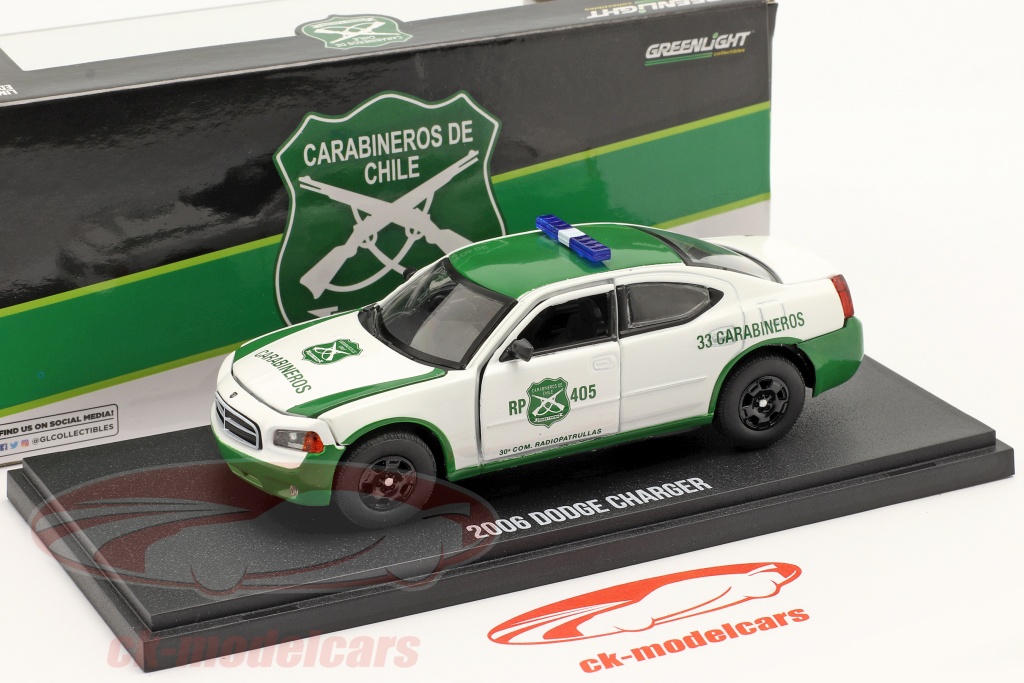 Greenlight 1/43 - Dodge Charger Police 2008 - Chile Green - Collection