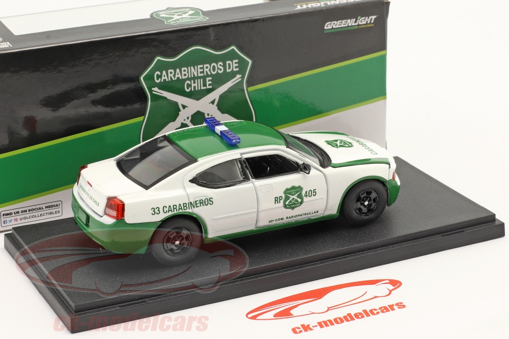 Greenlight 86596 2008 Dodge Charger Police Carabineros de Chile escala 1:43