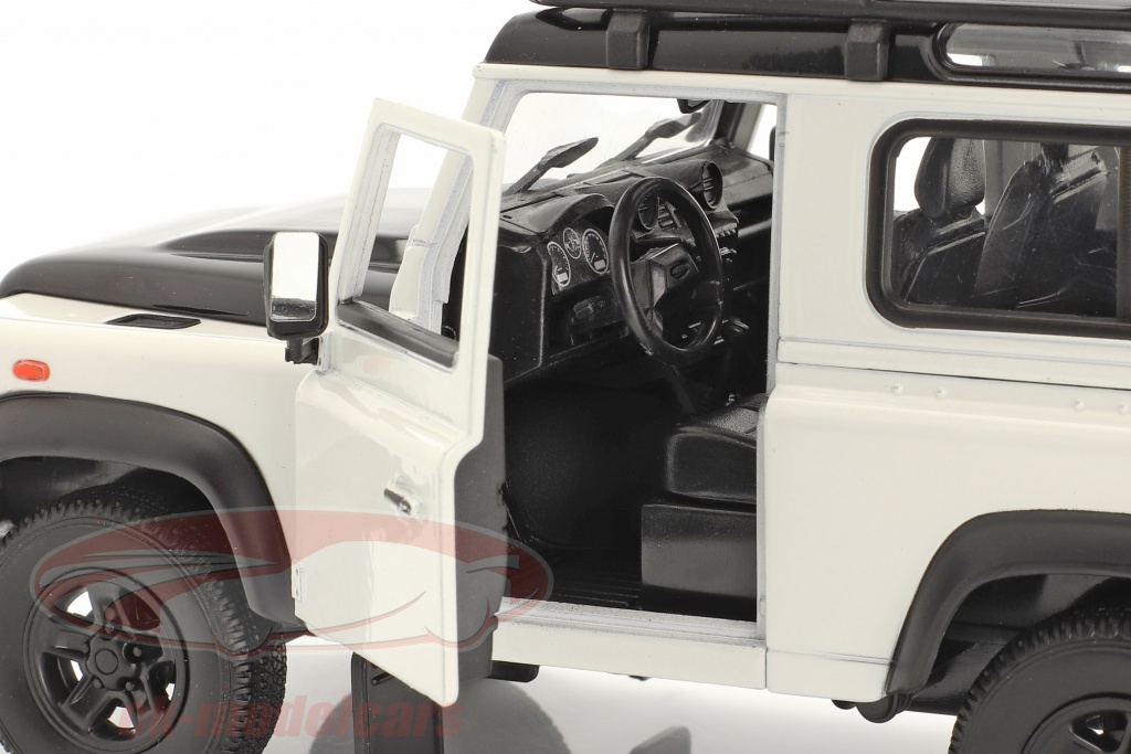PER LAND ROVER DEFENDER BIANCO TELECOMANDATO BIPOSTO FINITURE IN PLASTICA