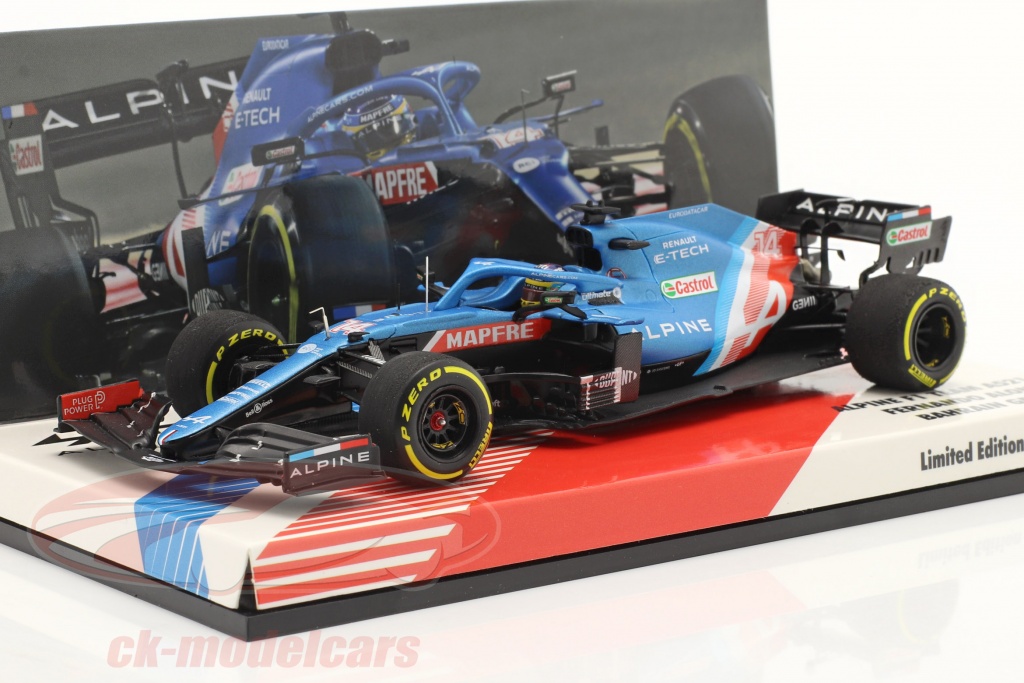 Fernando Alonso Alpine A521 #14 Bahrain GP Fórmula 1 2021 1:43 Minichamps